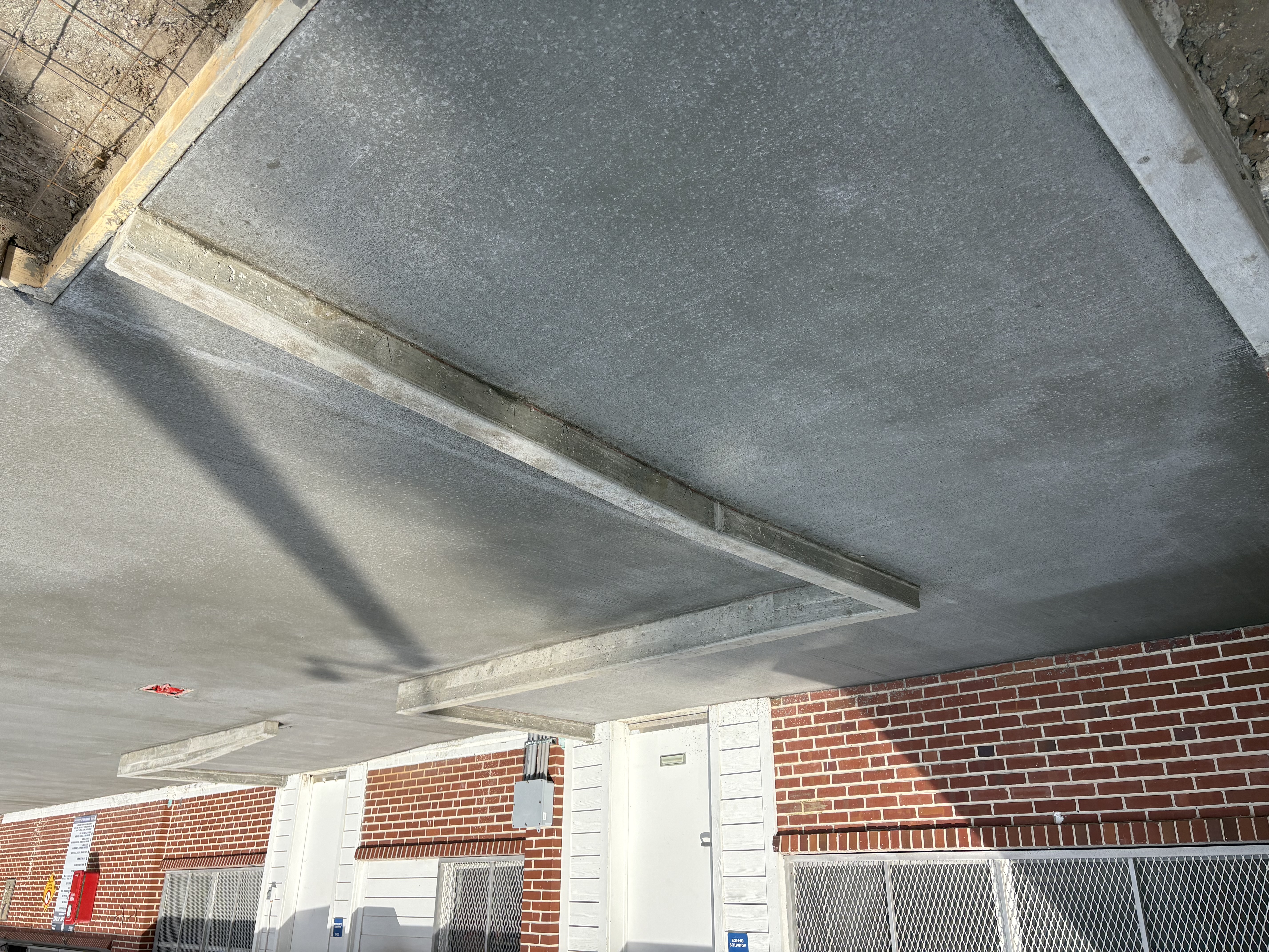 Finished concrete work with formed steps and landings